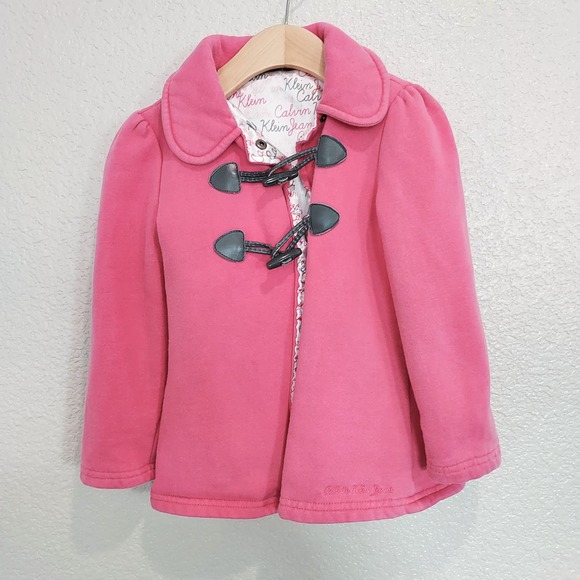 ⭐️5/$20 Calvin Klein Jeans Pink Pea Coat Size 5 - Picture 1 of 7